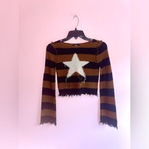 Social Collision Cropped Sweater